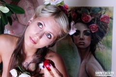 Marvelous teen on bed