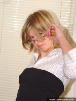 Russian teen blonde shows pussy wearing stockings