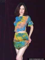 Russian teen brunette poses naked on the floor