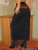 Teen pantyhose blonde masturbates