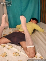 Cute twink caresses himself