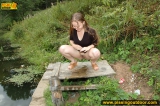Pissing teen on the old table