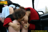 Teen brunettes pissing outdoor and watersports