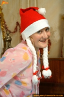 Pantyhose fetish girl Christmas masturbation