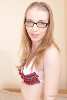 Cum on her glasses