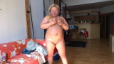 Old chubby Granny has fun
