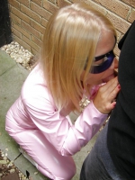 Young Blonde Slag Blows me in the Street