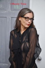 Busty Tina - Dressed in black