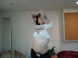 Naughty emo teen posing