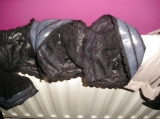 My girlfriends stockings and tights pantyhose wash day.