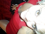 Naughty teasing posing in red n gold