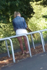 Voyeur hidden cam street ass store various