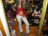 Young cheerleader flashing pussy