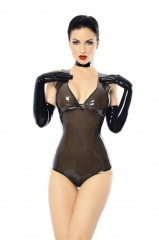 Latex lesbian oiled