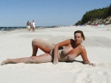 Naked on the public beach...