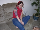 PUNK METALHEAD Babe Shows Hairy Asshole