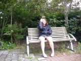slut wife marie flashing and cock sucking outside