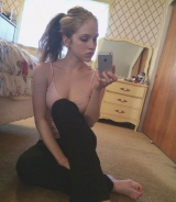 Posh dance school teen - selfie session after class ends at
