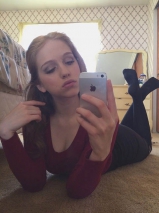 Posh dance school teen - selfie session after class ends at