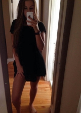 Hot brunette teen selfies - selfshot skinny girl with her ca