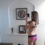 Slim brunette teen - naked selfshot gallery