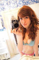 Redhead teen hottie - private bathroom selfie snaps
