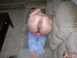 BRUNETTE NERD SPREADING HAIRY ASSHOLE