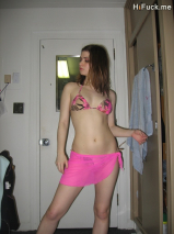 Hot young brunette's poses