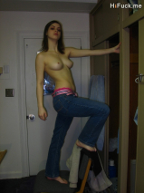 Hot young brunette's poses