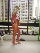 Pink thong bikini