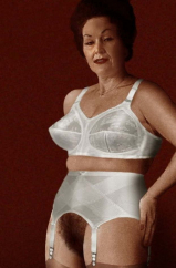 Pretty hairy women. Sexy underwear. Retro.