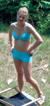 Jenny posing around naked