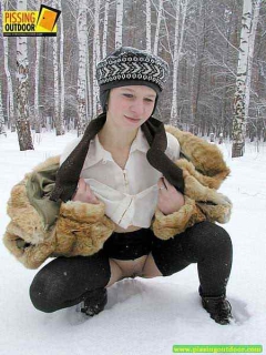 Lecherous babe peeing - N