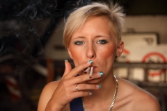 Little Kim smokes two - N