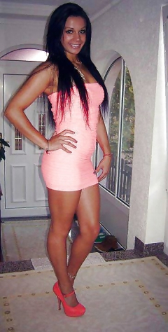 Teen sluts in fuchsia outfits mini dresses - N
