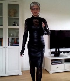 Sissy Sexy Leather Dress - N