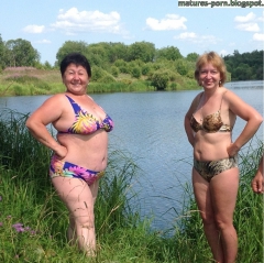Sexy russian granny in bikini - N