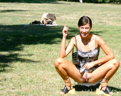 Pussy girls on the street without panties Photo erotica - N