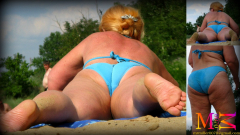 bbw beach candid - N