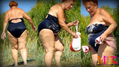 bbw beach candid - N