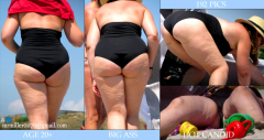 BBW and SSBBW beach voyeur (My work) - N