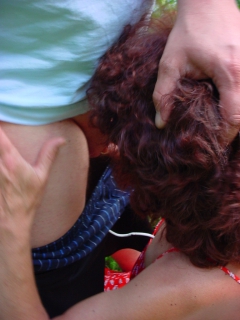 my wife with youngboy outdoor blowjob - N
