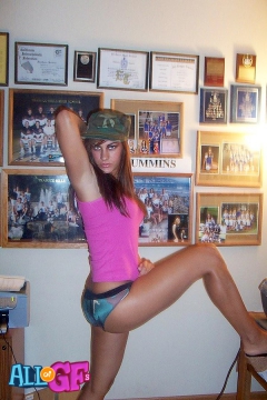 Girlfriend in thong posing - N