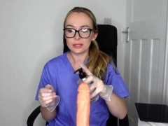 Kinky moist taco brunette anal toy play during masturbating