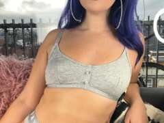 Busty brunette solo masturbation
