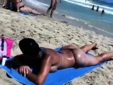 Beach Babe Getting A Tan