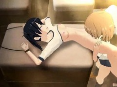 Teen animated lesbians tasting