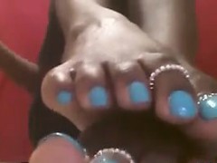 Beautiful Ebony Feet And Toes Close Up