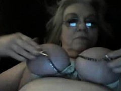 Granny Abusing Her Tits And Nipples