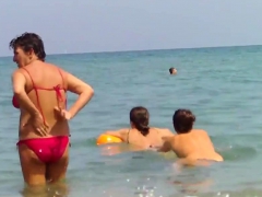 Topless European Teens Voyeur Beach Video